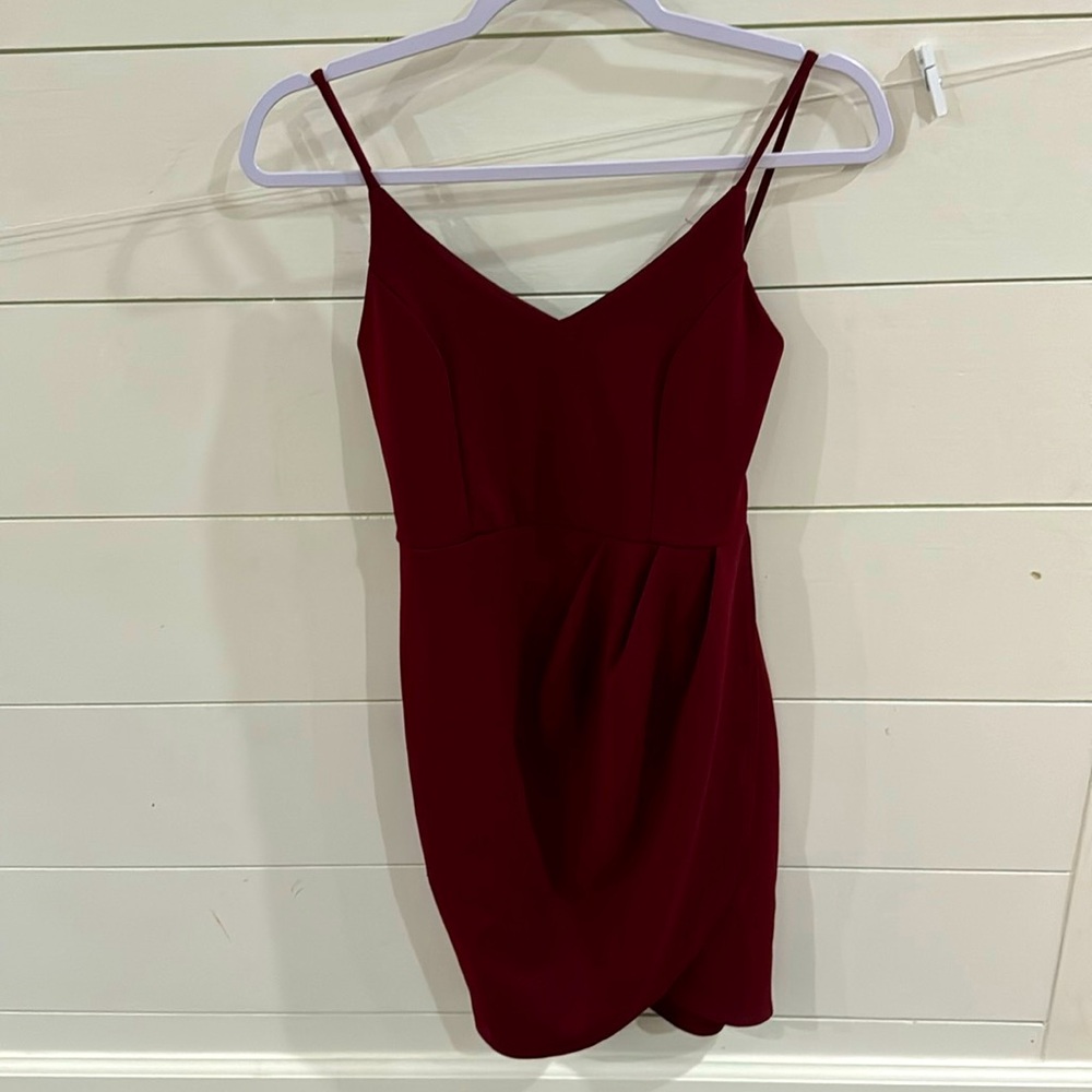 Lulus Burgundy Body Con Dress